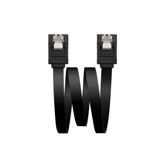 Nanocable Cable de Datos SATA III 6G con Anclajes, 0.5m, Negro